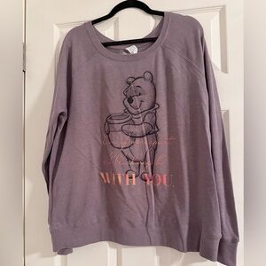 Disney Grey Pullover Sweatshirt with Winnie the Pooh